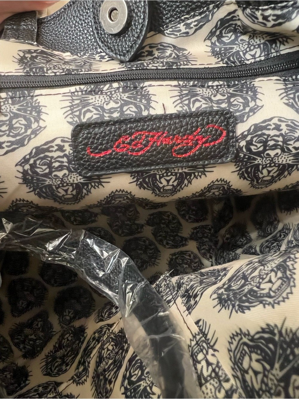 Ed Hardy Rose Skull Tote / hand Bag NWT - Picture 10 of 13